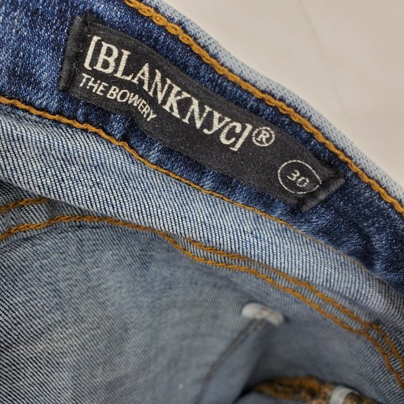Blank NYC The Bowery Cropped Boot Cut Women's Raw Hem Jeans Size 30 - Picture 3 of 11